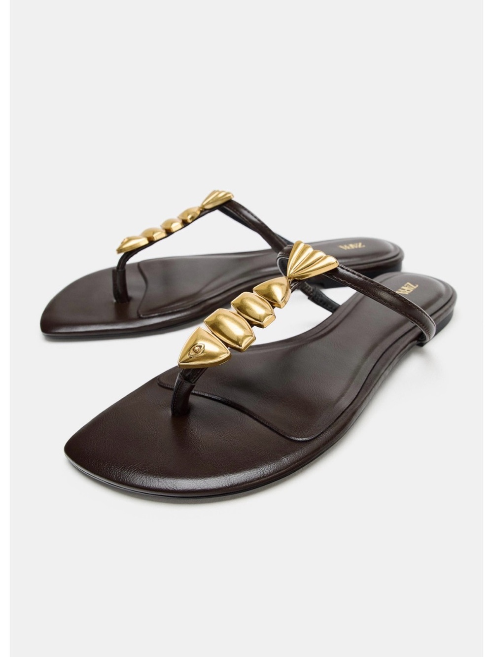 ZARA Sandals with Gold Fish appliqué